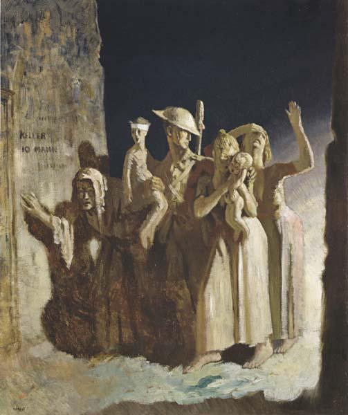 Sir William Orpen Bombing Night oil painting picture
